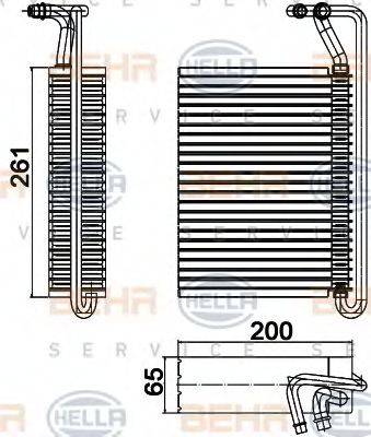 BEHR HELLA Service 8FV 351 330-504 - Испаритель, кондиционер autospares.lv