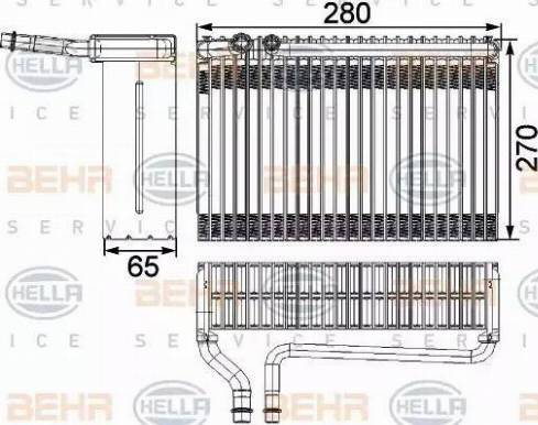 BEHR HELLA Service 8FV 351 330-381 - Испаритель, кондиционер autospares.lv