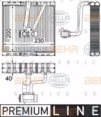 BEHR HELLA Service 8FV 351 330-711 - Испаритель, кондиционер autospares.lv