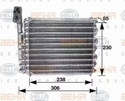 BEHR HELLA Service 8FV 351 210-461 - Испаритель, кондиционер autospares.lv