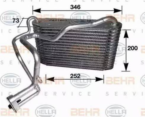 BEHR HELLA Service 8FV 351 210-191 - Испаритель, кондиционер autospares.lv