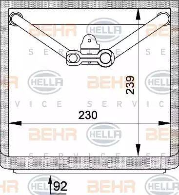 BEHR HELLA Service 8FV 351 210-751 - Испаритель, кондиционер autospares.lv