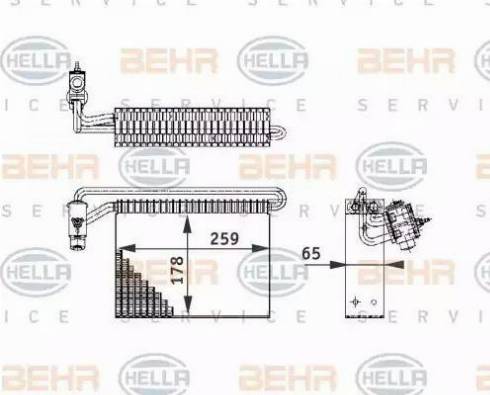 BEHR HELLA Service 8FV 351 210-721 - Испаритель, кондиционер autospares.lv