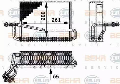 BEHR HELLA Service 8FV 351 211-551 - Испаритель, кондиционер autospares.lv