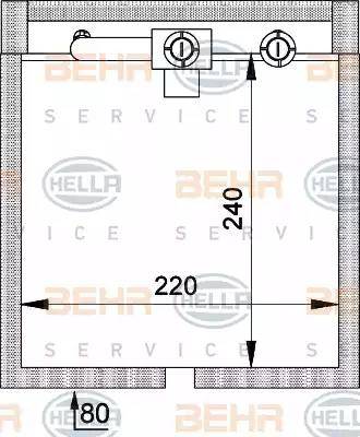 BEHR HELLA Service 8FV 351 211-071 - Испаритель, кондиционер autospares.lv