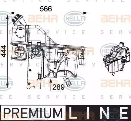 BEHR HELLA Service 8MA 376 705-091 - Компенсационный бак, охлаждающая жидкость autospares.lv