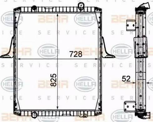 BEHR HELLA Service 8MK 376 906-281 - Радиатор, охлаждение двигателя autospares.lv