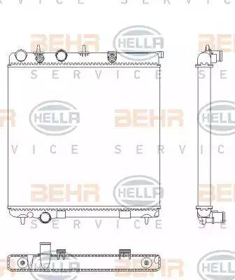 BEHR HELLA Service 8MK 376 901-071 - Радиатор, охлаждение двигателя autospares.lv