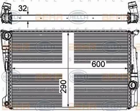 BEHR HELLA Service 8MK 376 743-471 - Радиатор, охлаждение двигателя autospares.lv