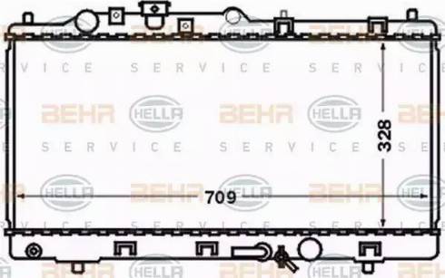 BEHR HELLA Service 8MK 376 769-591 - Радиатор, охлаждение двигателя autospares.lv