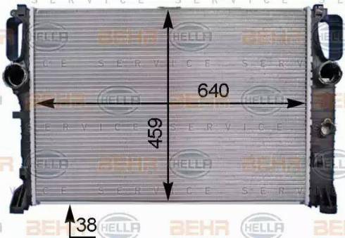 BEHR HELLA Service 8MK 376 769-791 - Радиатор, охлаждение двигателя autospares.lv