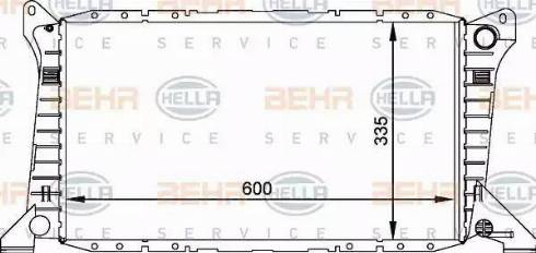 BEHR HELLA Service 8MK 376 764-021 - Радиатор, охлаждение двигателя autospares.lv