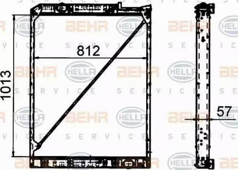 BEHR HELLA Service 8MK 376 765-181 - Радиатор, охлаждение двигателя autospares.lv