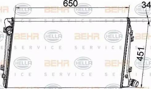 BEHR HELLA Service 8MK 376 765-124 - Радиатор, охлаждение двигателя autospares.lv