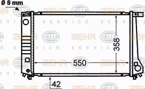 BEHR HELLA Service 8MK 376 766-401 - Радиатор, охлаждение двигателя autospares.lv