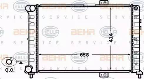 BEHR HELLA Service 8MK 376 766-091 - Радиатор, охлаждение двигателя autospares.lv