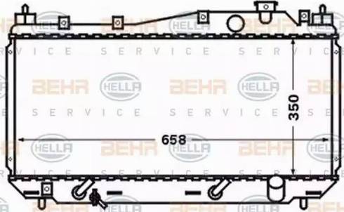 BEHR HELLA Service 8MK 376 768-301 - Радиатор, охлаждение двигателя autospares.lv