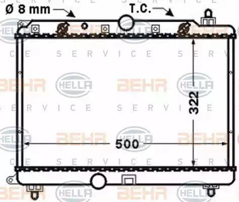 BEHR HELLA Service 8MK 376 768-271 - Радиатор, охлаждение двигателя autospares.lv