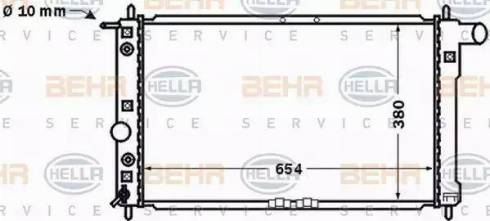 BEHR HELLA Service 8MK 376 767-201 - Радиатор, охлаждение двигателя autospares.lv