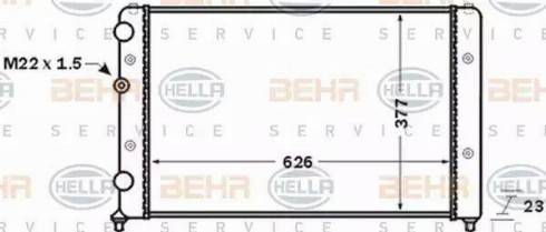 BEHR HELLA Service 8MK 376 704-721 - Радиатор, охлаждение двигателя autospares.lv