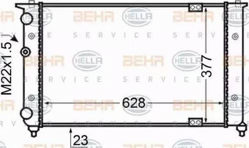 BEHR HELLA Service 8MK 376 705-561 - Радиатор, охлаждение двигателя autospares.lv