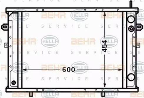 BEHR HELLA Service 8MK 376 705-661 - Радиатор, охлаждение двигателя autospares.lv