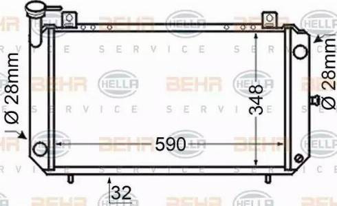 BEHR HELLA Service 8MK 376 705-681 - Радиатор, охлаждение двигателя autospares.lv