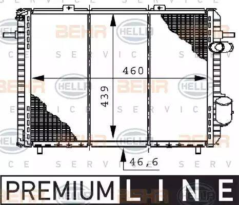 BEHR HELLA Service 8MK 376 706-401 - Радиатор, охлаждение двигателя autospares.lv