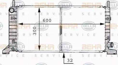 BEHR HELLA Service 8MK 376 706-661 - Радиатор, охлаждение двигателя autospares.lv