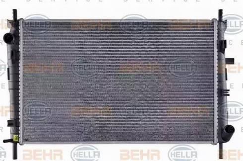 BEHR HELLA Service 8MK 376 706-631 - Радиатор, охлаждение двигателя autospares.lv