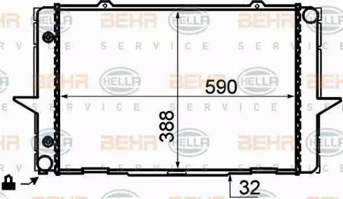 BEHR HELLA Service 8MK 376 706-741 - Радиатор, охлаждение двигателя autospares.lv