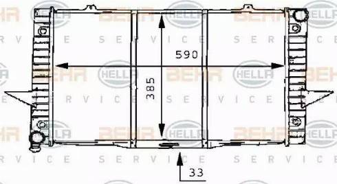 BEHR HELLA Service 8MK 376 706-751 - Радиатор, охлаждение двигателя autospares.lv