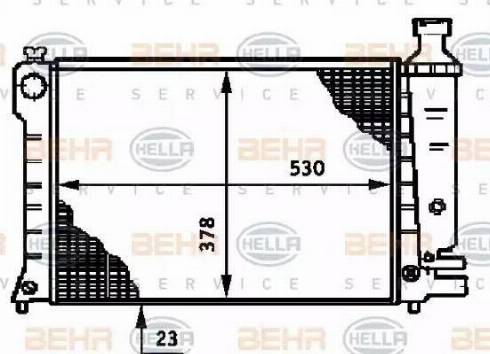 BEHR HELLA Service 8MK 376 719-411 - Радиатор, охлаждение двигателя autospares.lv