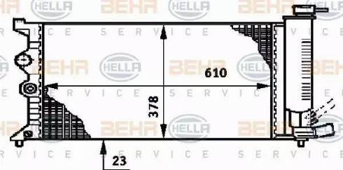 BEHR HELLA Service 8MK 376 719-431 - Радиатор, охлаждение двигателя autospares.lv