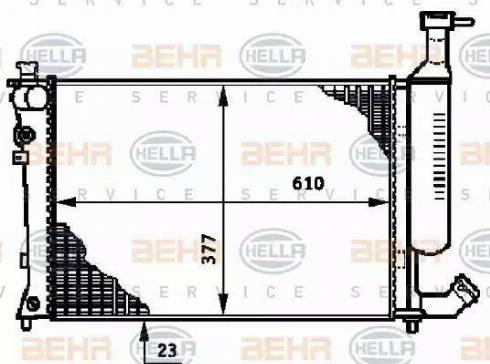 BEHR HELLA Service 8MK 376 719-511 - Радиатор, охлаждение двигателя autospares.lv