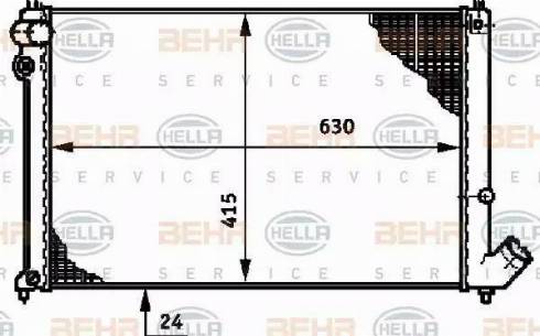 BEHR HELLA Service 8MK 376 719-631 - Радиатор, охлаждение двигателя autospares.lv