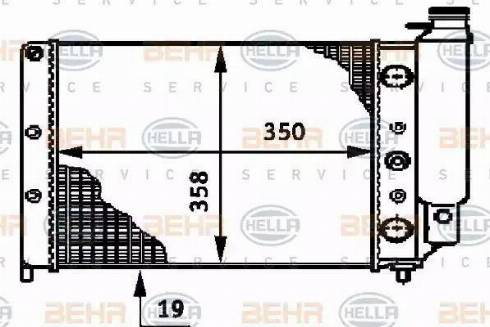 BEHR HELLA Service 8MK 376 719-311 - Радиатор, охлаждение двигателя autospares.lv