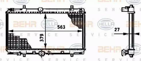 BEHR HELLA Service 8MK 376 719-291 - Радиатор, охлаждение двигателя autospares.lv