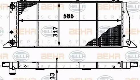 BEHR HELLA Service 8MK 376 715-271 - Радиатор, охлаждение двигателя autospares.lv