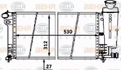 BEHR HELLA Service 8MK 376 716-451 - Радиатор, охлаждение двигателя autospares.lv