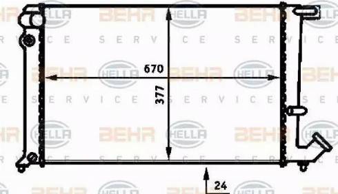 BEHR HELLA Service 8MK 376 716-591 - Радиатор, охлаждение двигателя autospares.lv