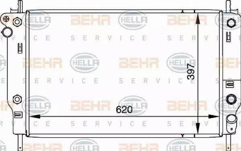 BEHR HELLA Service 8MK 376 716-681 - Радиатор, охлаждение двигателя autospares.lv