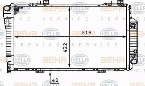 BEHR HELLA Service 8MK 376 710-364 - Радиатор, охлаждение двигателя autospares.lv