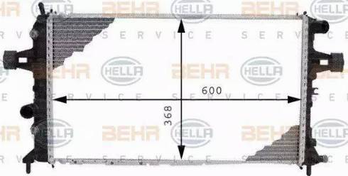 BEHR HELLA Service 8MK 376 710-334 - Радиатор, охлаждение двигателя autospares.lv