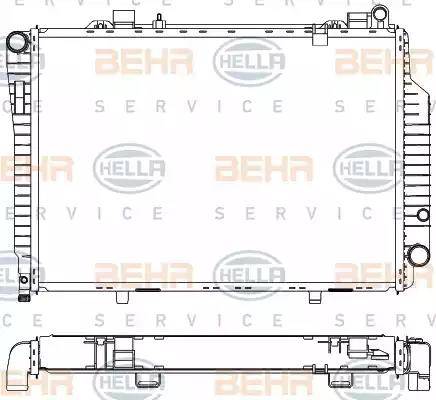 BEHR HELLA Service 8MK 376 711-204 - Радиатор, охлаждение двигателя autospares.lv