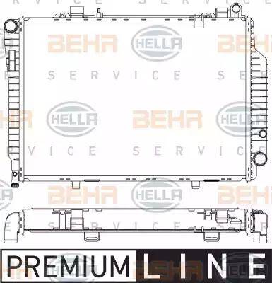 BEHR HELLA Service 8MK 376 711-201 - Радиатор, охлаждение двигателя autospares.lv