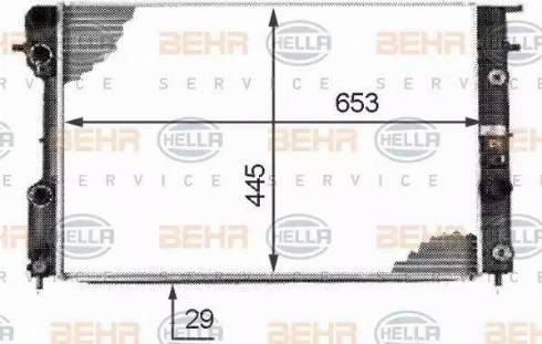 BEHR HELLA Service 8MK 376 718-661 - Радиатор, охлаждение двигателя autospares.lv