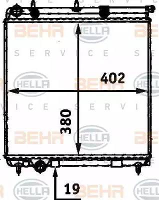 BEHR HELLA Service 8MK 376 718-631 - Радиатор, охлаждение двигателя autospares.lv