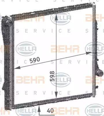 BEHR HELLA Service 8MK 376 718-754 - Радиатор, охлаждение двигателя autospares.lv