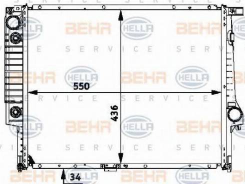 BEHR HELLA Service 8MK 376 713-094 - Радиатор, охлаждение двигателя autospares.lv